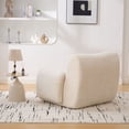 thumbnail image 5 of S-HOME Modern Chenille Oversized Sofa Chair with Ergonomic Design 42 Inch Deep Seat for  Living Room Bedroom or Dorms, Beige, 5 of 10