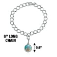 thumbnail image 4 of Coral Fish Ocean Bottom Garden Shells Diving Silver Plated Bracelet with Antiqued Charm, 4 of 5