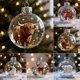 thumbnail image 1 of 2026 Wildlife Wonders Collection Crystal Glass Ornament, Vivid 3D Animal Christmas Decoration, Clear Plastic Xmas Balls, Highland Cow Ornament, Holida, 1 of 3