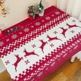 thumbnail image 4 of sruoe Tablecloth, Christmas Tablecloth, Machine Washable Foldable Red Rectangle Tablecloths, Table Cloth for Dining, Home, Party Decor, Cotton Linen, 4 of 5