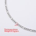 thumbnail image 5 of Womens Jewelry Men And Women Same Necklace Plain Chain Italian Figaro Chain Necklace for Women Simple Snake Chain Charm Ball Chain Party Gift Women‘s ExquisiteJewelry, 5 of 5
