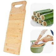 Natural Bamboo Washboard for Laundry, Bamboo Hand Washing Board, Thickened Anti-slip Scrubbing Washboard for Small Washing Jobs, Hanging Design Washboard Practical Household Tool