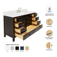 thumbnail image 3 of ARIEL Cambridge 61 Inch Espresso Bathroom Vanity with Single Sink, Solid Wood, White Quartz Countertop, 1.5-Inch Edge, Rectangular Undermount Sink, 2 Soft Closing Doors, 9 Drawers, 3 of 8