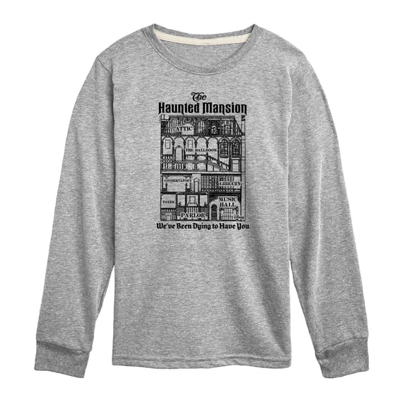 Disney - Haunted Mansion Parks Attraction - We've Been Dying to Have You - Toddler & Youth Long Sleeve Graphic T-Shirt