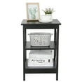 thumbnail image 5 of ZENSTYLE End Table Sofa Side Storage Shelf Living Room Bedroom Furniture 3 Tier Saving Space X-Design Black, 5 of 10