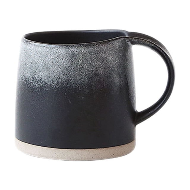 Ceramic cup retro mug black and white latte coffee cup