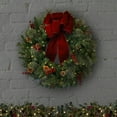 thumbnail image 3 of Haute Decor Classic Pre lit Wreath 30 Inch Christmas Wreath for Door or Wall Holiday Decor, 3 of 5