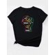 thumbnail image 3 of Women's Casual Fashion T-Shirt with Colorful Fist & Letter Print - Crew Neck, Short Sleeve, Breathable Polyester - Perfect for Spring/Summer/Fall, Black, African American, 3 of 7
