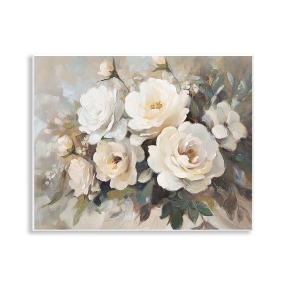 Stupell Industries Blushing Cream Bouquet Plants & Flowers Painting Unframed Art Print Wall Art, 14 x 11