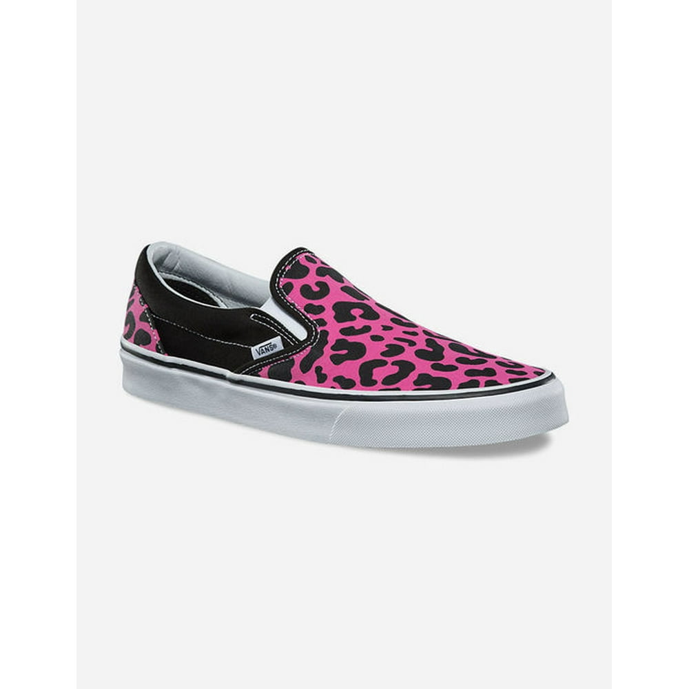 Vans - Vans Classic Slip On Leopard Pink/Black Men's Skate Shoes Size ...