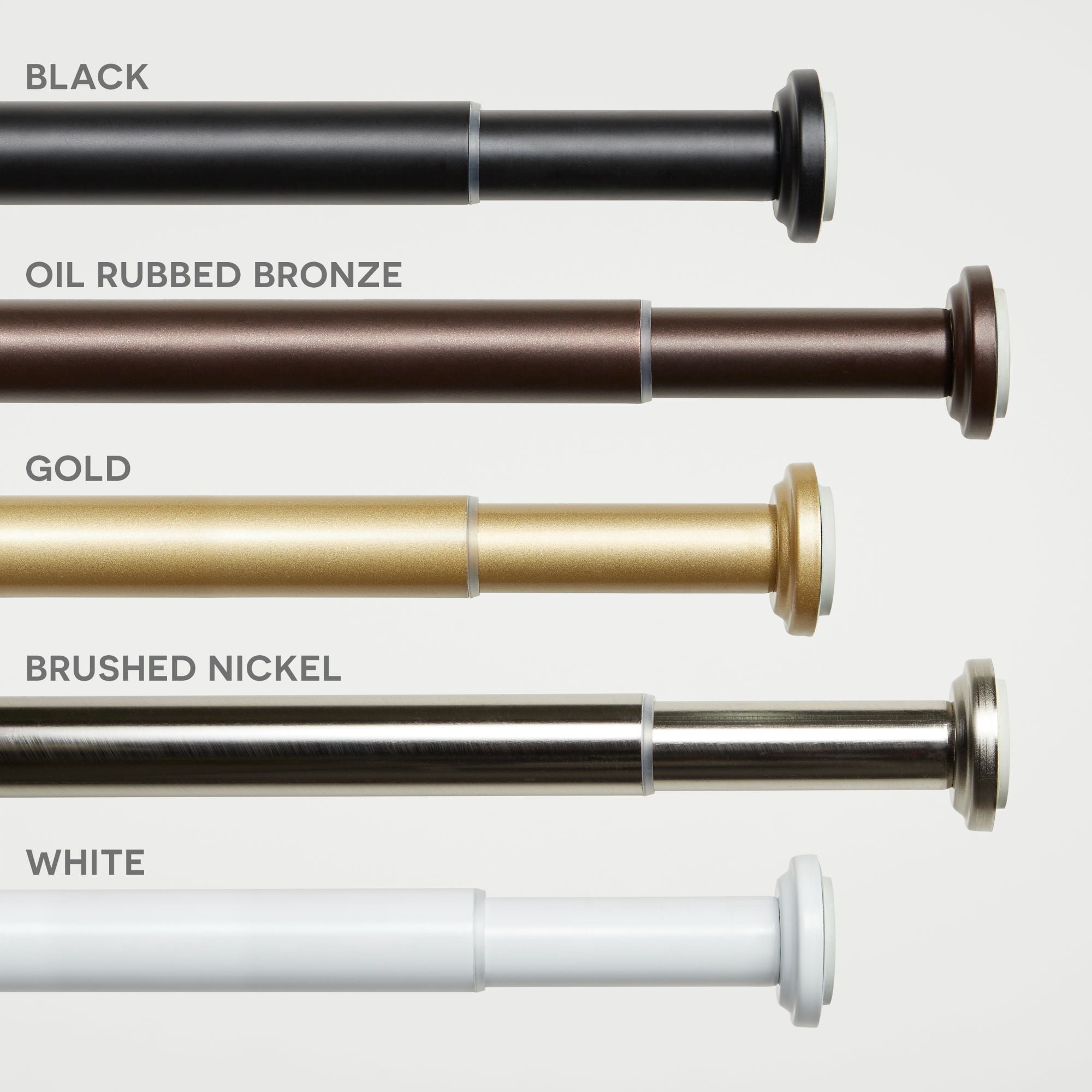 Exclusive Home Tension Rod, Adjustable 48"-84", Gold
