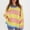 Yellow, variant on Czanzd Women's Oversized Crewneck Knit Sweater Striped Pullover,Brown,M