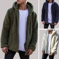 thumbnail image 4 of SPRING PARK Casual Men's Winter Long Sleeve Pockets Hoodie Fleece Warm Hooded Loose Plus Size Coat, 4 of 4