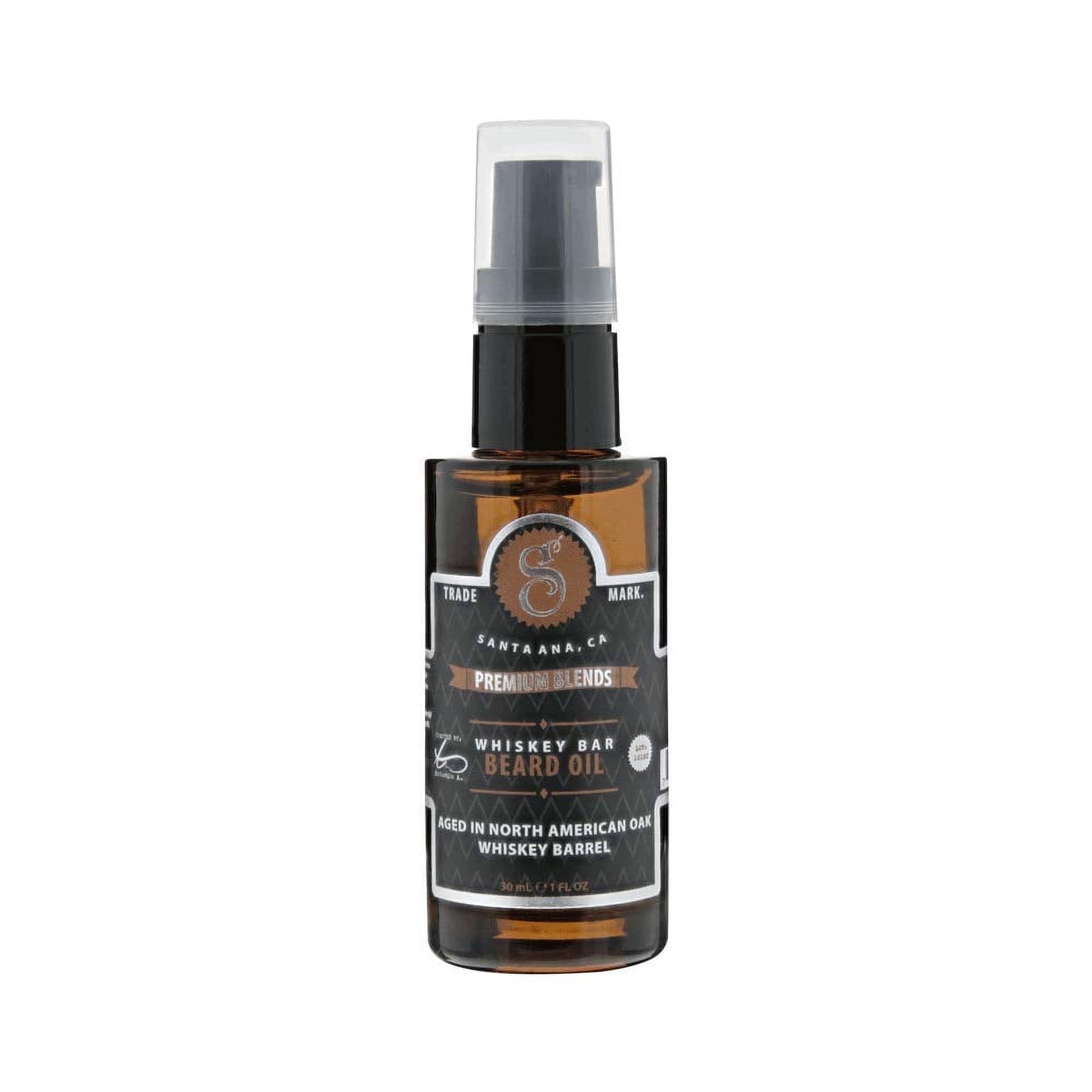 Suavecito Premium Blends Beard Oil 1 oz - Whiskey Bar Fragrance - Leave-In Beard Conditioner For Softening Hair, Hydrating Skin, Eliminating Beard Dandruff, Healthy Beard Growth