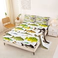 thumbnail image 2 of jejeloiu Rustic Pike Fish Bed Sheets,Cartoon Bass Fish Full Size Sheets For Boys,Multicolor,4pcs,1 Flat Sheet, 1 Fitted Sheet and 2 Pillowcases, 2 of 6