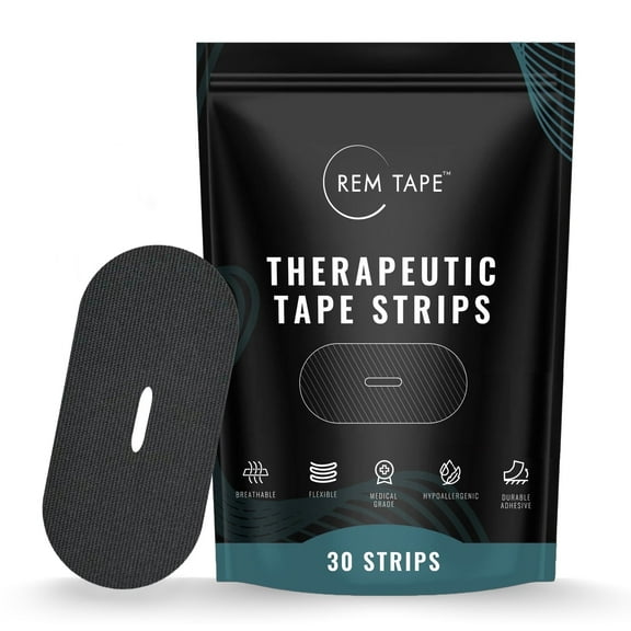 REM Tape™ (30 Strips - Hydration) - Mouth Tape For Sleeping. Scent & Residue Free. Hypoallergenic & Gentle On Skin. Breathable & Stretchy. One Month Supply.