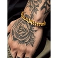 thumbnail image 4 of Bandmax 9MM Thorns Cuban Link Chain Bracelet for Men Dad Son Father's Day Graduation Gift Stainless Steel 14K Gold Plated Curb Chain Bracelet for Women Punk Jewelry, 4 of 9