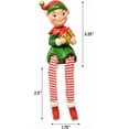 thumbnail image 2 of Christmas Elves Figurines Table Top Decor Set, 2 of 7