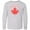 AC-Heather Grey, variant on Inktastic Canada Maple Leaf Long Sleeve Youth T-Shirt