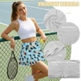 thumbnail image 6 of Xoenoiee Blue Palm Tree Print Women Tennis Skirts with Pockets High Waisted Golf Skirts Athletic Skorts Pleated Mini Skirt Workout Sport Pickleball, M, 6 of 6