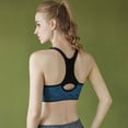 thumbnail image 3 of Sports Bra for Women Space Dye Racerback Removable Pads for Yoga Running Fitness Workout, 3 of 4