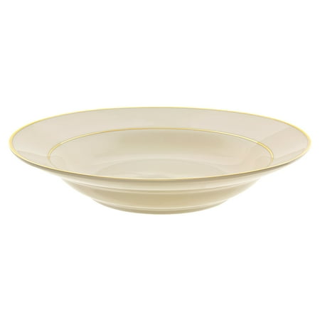 Large Rim Soup Plate - 10 Strawberry Street Cream Double Gold 9