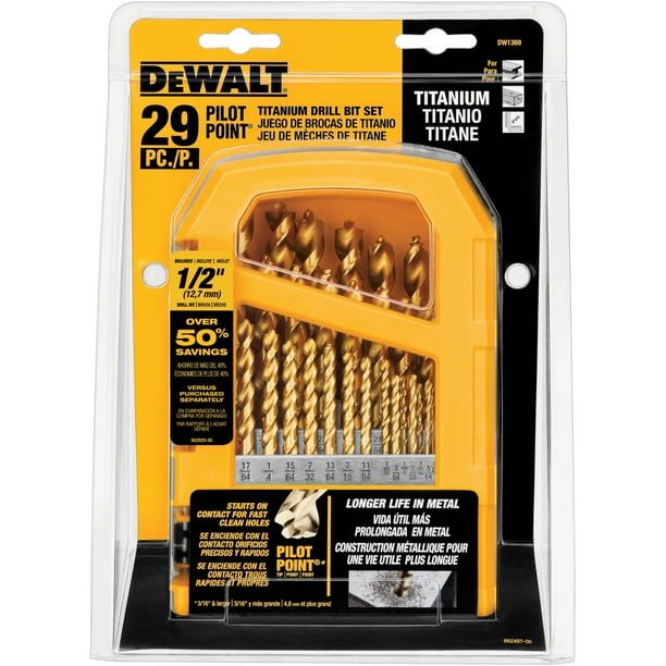 DeWalt 29 Piece Pilot Point Industrial Cobalt Drill Bit Set, DWA1269