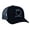 Black Crown, Graphite Mesh, Graphite Embroidery, variant on Georgia Peach Trucker Hat-Black Cap with White Mesh and White Embroidery