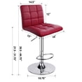 thumbnail image 7 of Leopard Adjustable Swivel Kitchen Dining Counter Bar Stool,Set of 2,Wine Red, 7 of 7