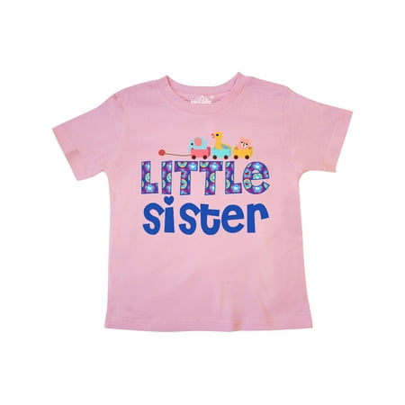

Inktastic Toy Train Little Sister Gifts Gift Toddler Toddler Girl T-Shirt