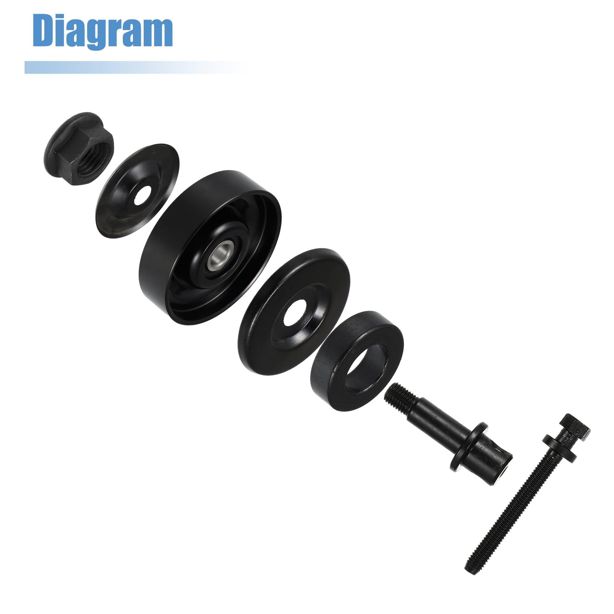 1 Pcs Belt Tensioner for Hyundai 97834-29010 Aluminum Black 1 Pcs Belt Tensioner for Hyundai 97834-29010 Aluminum Black
