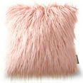 thumbnail image 4 of Phantoscope Merino Style Faux Fur Series Decorative Throw Pillow, 22" x 22", Orange, 1 Pack, 4 of 4