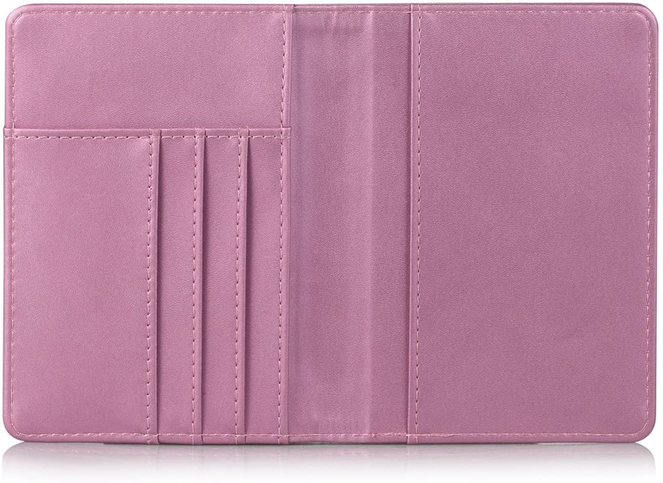 EpicGadget Passport Holder Travel Wallet RFID Blocking Case Cover -  Minimalist Premium PU Leather Passport Wallet Holder, Passport, ID, Card  and Boarding Pass Holder Travel Organizer (Pink) 
