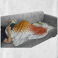 thumbnail image 6 of Orange Soft Flannel Fleece Throw Blanket, Colorful Half Tone Circles with Spots on White Background Retro Design, Cozy Plush for Indoor and Outdoor Use, 70" x 90", Red Orange and Blue, by Ambesonne, 6 of 6