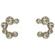thumbnail image 1 of Pendientes de diamantes de imitación para mujer, agujas plateadas, temperamento, oreja única, regalo de fiesta JM, 1 of 5