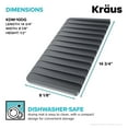 thumbnail image 2 of Kraus Self-Draining Silicone Dish Drying Mat or Trivet for Kitchen Counter in Dark Grey, 2 of 8