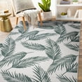 thumbnail image 6 of World Rug Gallery Nature Inspired Floral Leaves Reversible Indoor/Outdoor Area Rug - Green 5'x7', 6 of 7