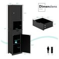 Tall Bathroom Storage Cabine, 64”H Freestanding Storage Pantry