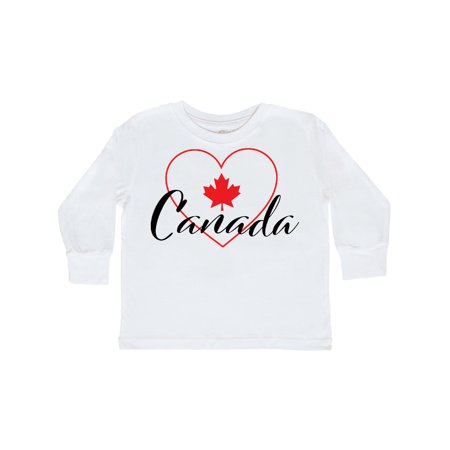 

Inktastic Canada-heart and maple leaf Gift Toddler Boy or Toddler Girl Long Sleeve T-Shirt