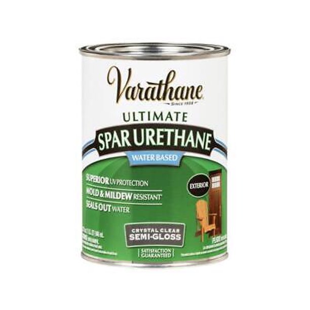 Varathane SemiGloss Clear WaterBased Spar Urethane 1 qt.