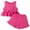 Hot Pink, variant on Baby Girl Clothes Cute Outfits Girls Linen Bow Tank Tops Ruffle Shorts Set Spring Summer Clothes for Kids(Yellow,9-12 Months)