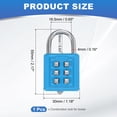 thumbnail image 2 of Uxcell Combination Padlock 6-Digit Push Button Padlock 3-Position Locking Mechanism Security Lock Sky Blue, 2 of 7