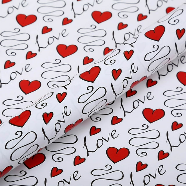 Heart Shape Printed Wrapping Paper Valentine's Day Gift Box Wrapping Paper Holiday Gift Wrapping Paper Valentine's Day Gift Wrapping