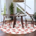 thumbnail image 4 of Valentine's Day Washable Area Rug&nbsp;6 ft Watercolor Bright Red Roses Floral Leaf Plant Soft Round&nbsp;Rugs for Living Room, Non Slip Carpet for Bedroom&nbsp;Entryway Dining Room, 4 of 9