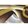 thumbnail image 4 of PREMIUM 3D Effect Hand Carved Thick Modern Contemporary Abstract Area Rug 2305 Brown Chocolate 2'2''x7'4'' Runner, 4 of 12