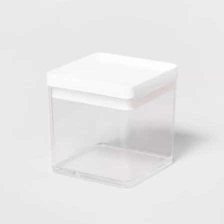 2.75c Short Square Plastic Food Storage Container