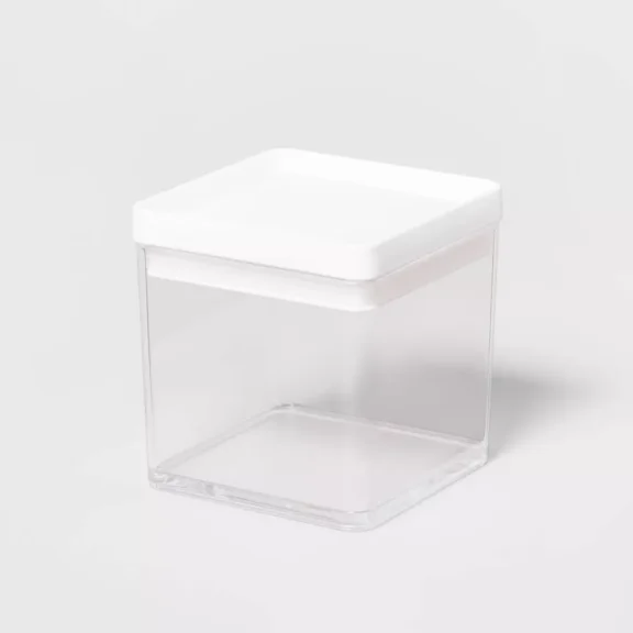 2.75c Short Square Plastic Food Storage Container