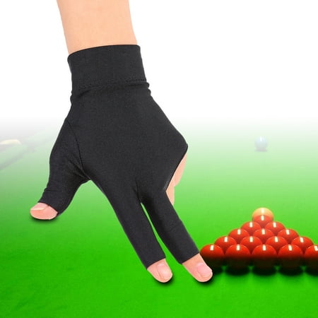 Snooker Cue Glove,Ymiko Snooker Billiard Shooter Cue Pool Gloves Left Hand Open Three Finger Spandex