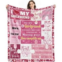 Gifts for Girlfriend Blanket - Cute Birthday Gifts for Girlfriend - Valentines Day Girlfriend Gifts from Boyfriend - Girlfriend Gifts for Her Anniversary Christmas - Mothers Day Girlfriend Gifts Idea