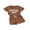 Brown, variant on Baby Toddler Boy 2 Piece Waffle Outfits, 0 6 12 18 24 Months 2T 3T Round Neck Short Sleeve Letter Embroidery Tops Elastic Waist Shorts Clothing Set